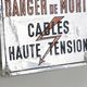 Plaque industrielle d'avertissement Danger de Mort, usine, loft, vintage