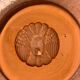 Molded pink glass dish art nouveau patterns D: 31.5cm