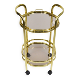 Gold bar table with tray, 1980s