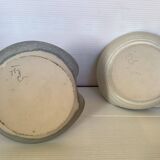 Pair of signed ceramic candlesticks