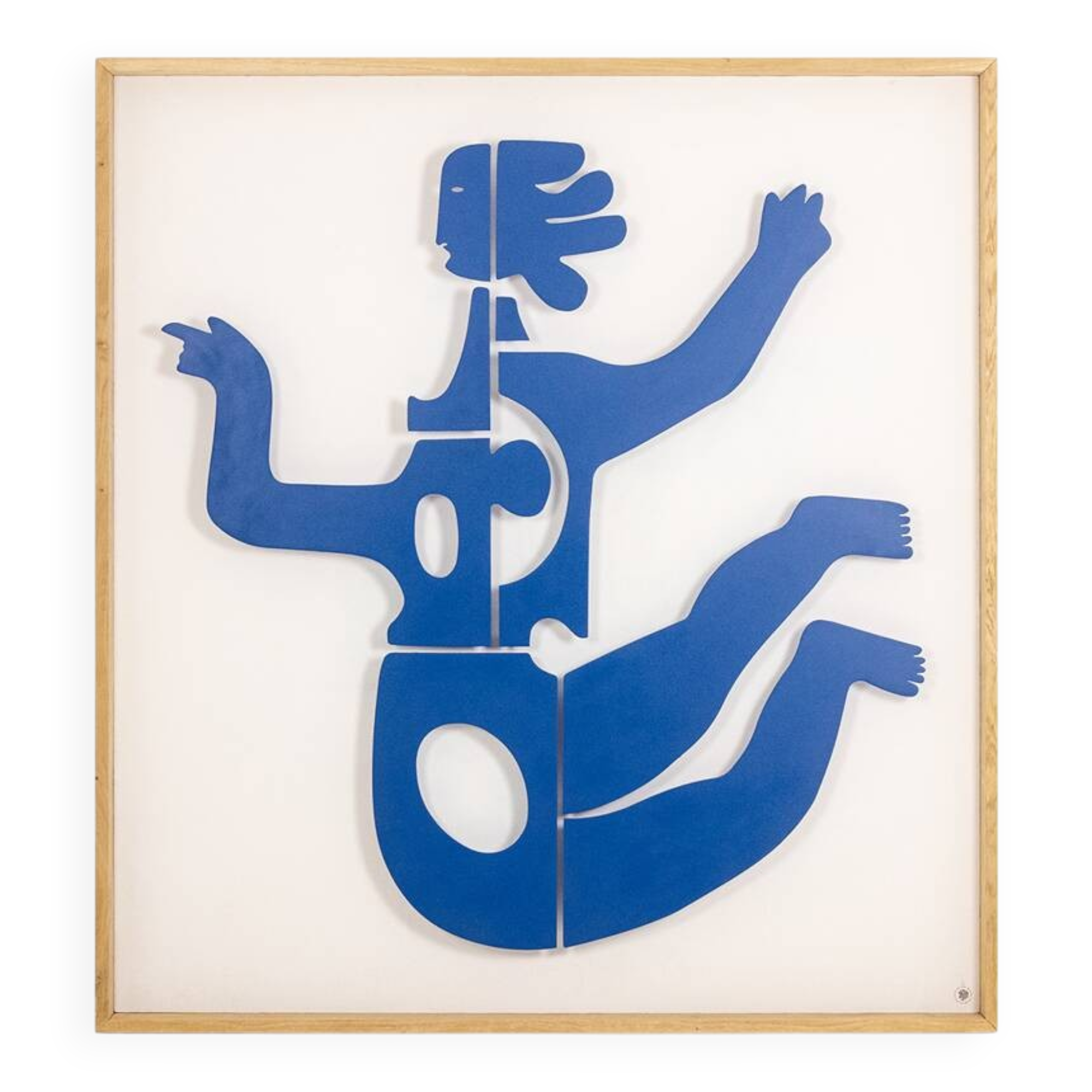 Antonine de Saint Pierre. Eva panel in navy blue lacquered metal. Contemporary.