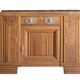 Art Deco sideboard in walnut • Black marble • Sculpted decorations