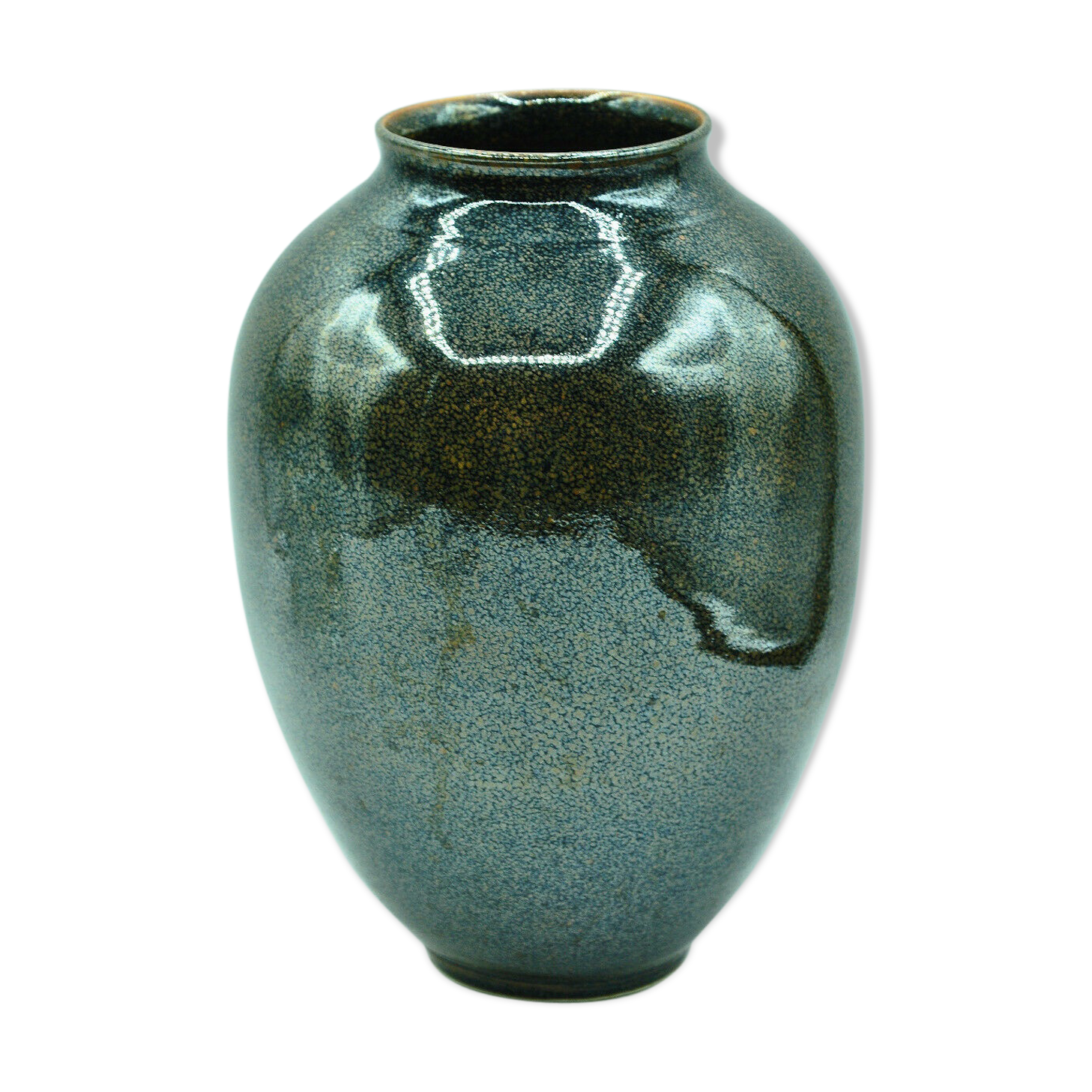 Vase enamelled speckled decoration