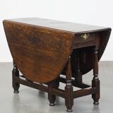 English oak gateleg table