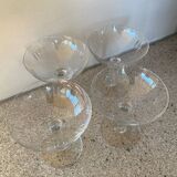 4 coupes à champagne en cristal