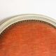 Pair of Louis XVI style medallion armchairs in orange velvet - circa 1950