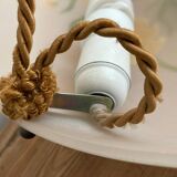 Opaline pendant light hand painted and signed