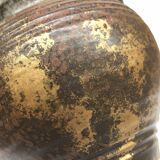 Vase en céramique émaillée West Germany reflets dorés