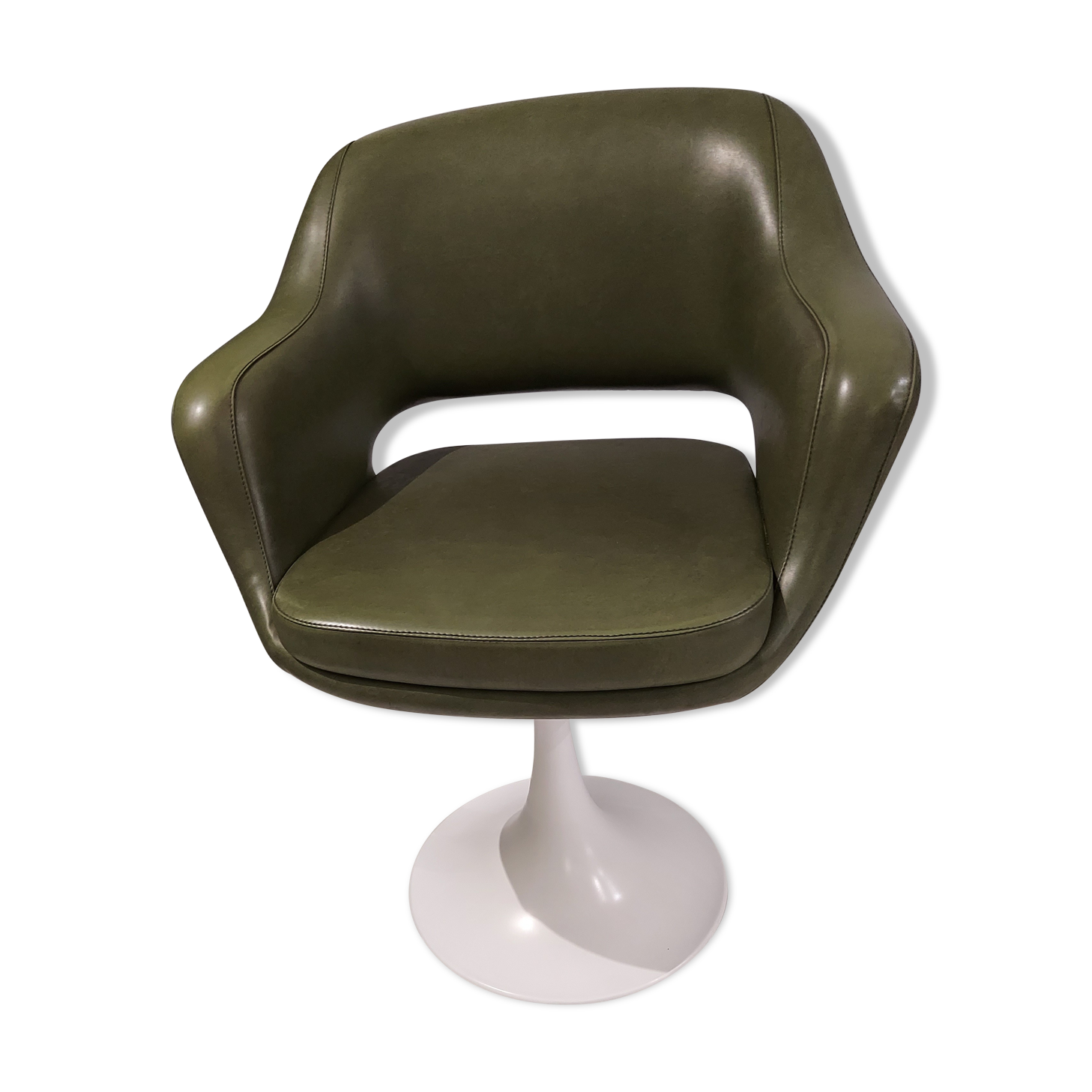 1960 vintage office tulip foot swivel chair