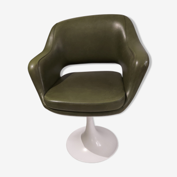 1960 vintage office tulip foot swivel chair