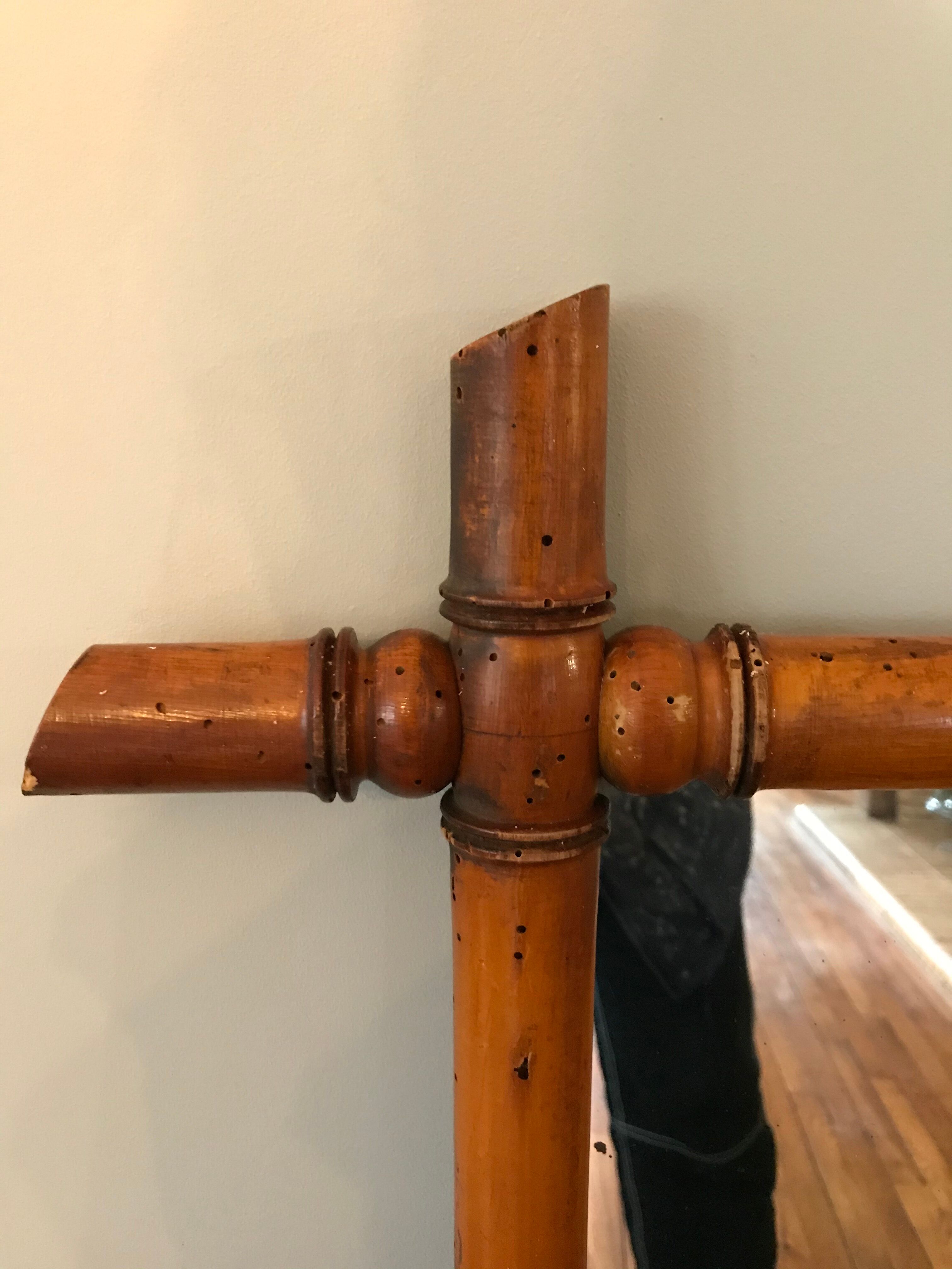 Vintage bamboo mirror 75 x 100 cm