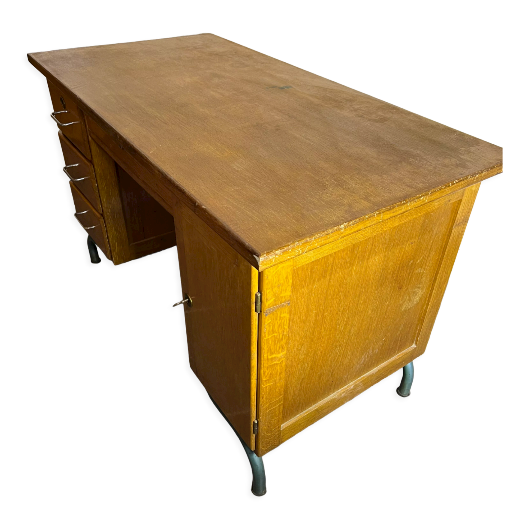 Teacher's desk and chair