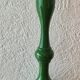 Pied de lampe bois laqué vert