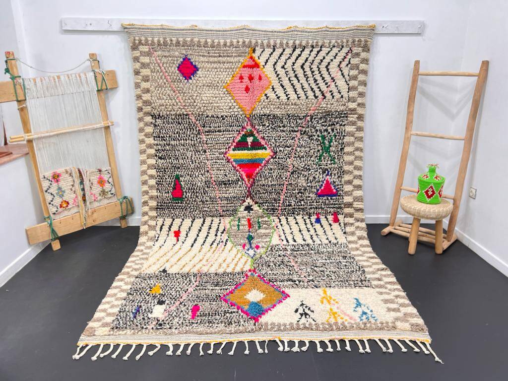 Traditional Moroccan rug, pure wool, 3x2 m.