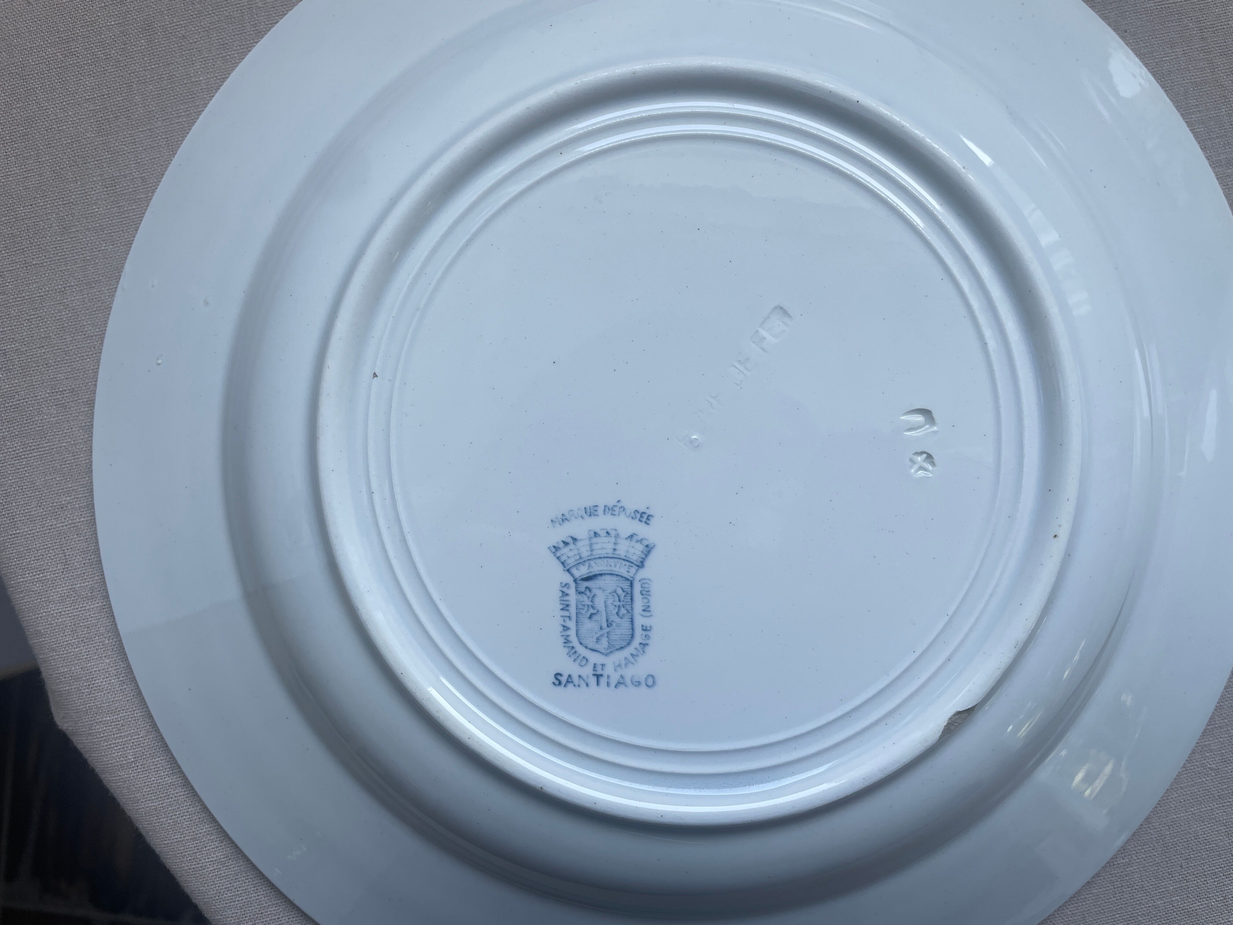 antique deep plates model Santiago – Saint-Amand & Hamage