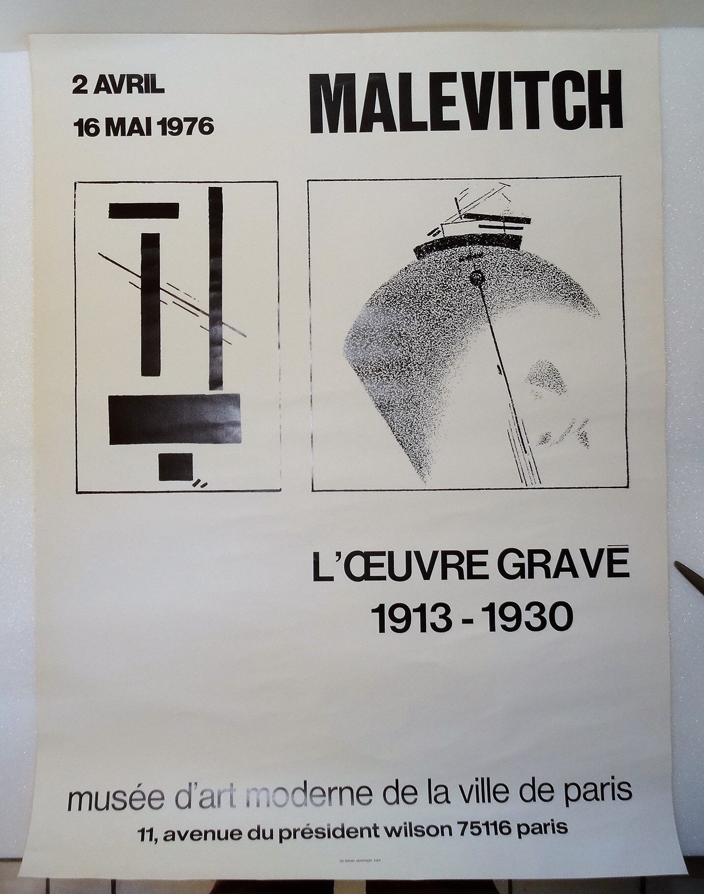 Malevitch exhibition poster the serious work