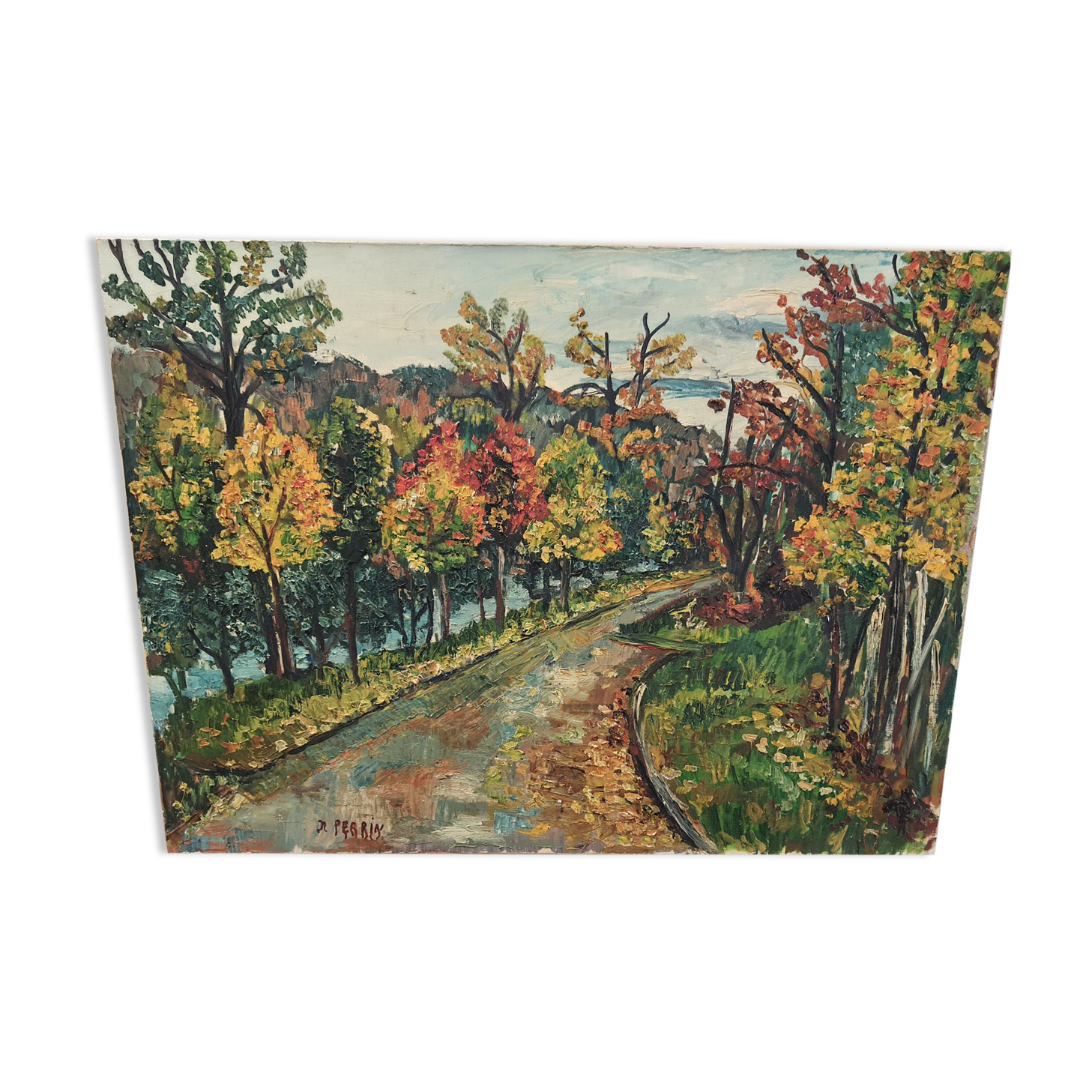 Tableau paysage automnale