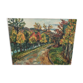 Tableau paysage automnale