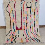Handmade Moroccan Berber rug 136 X 102 CM