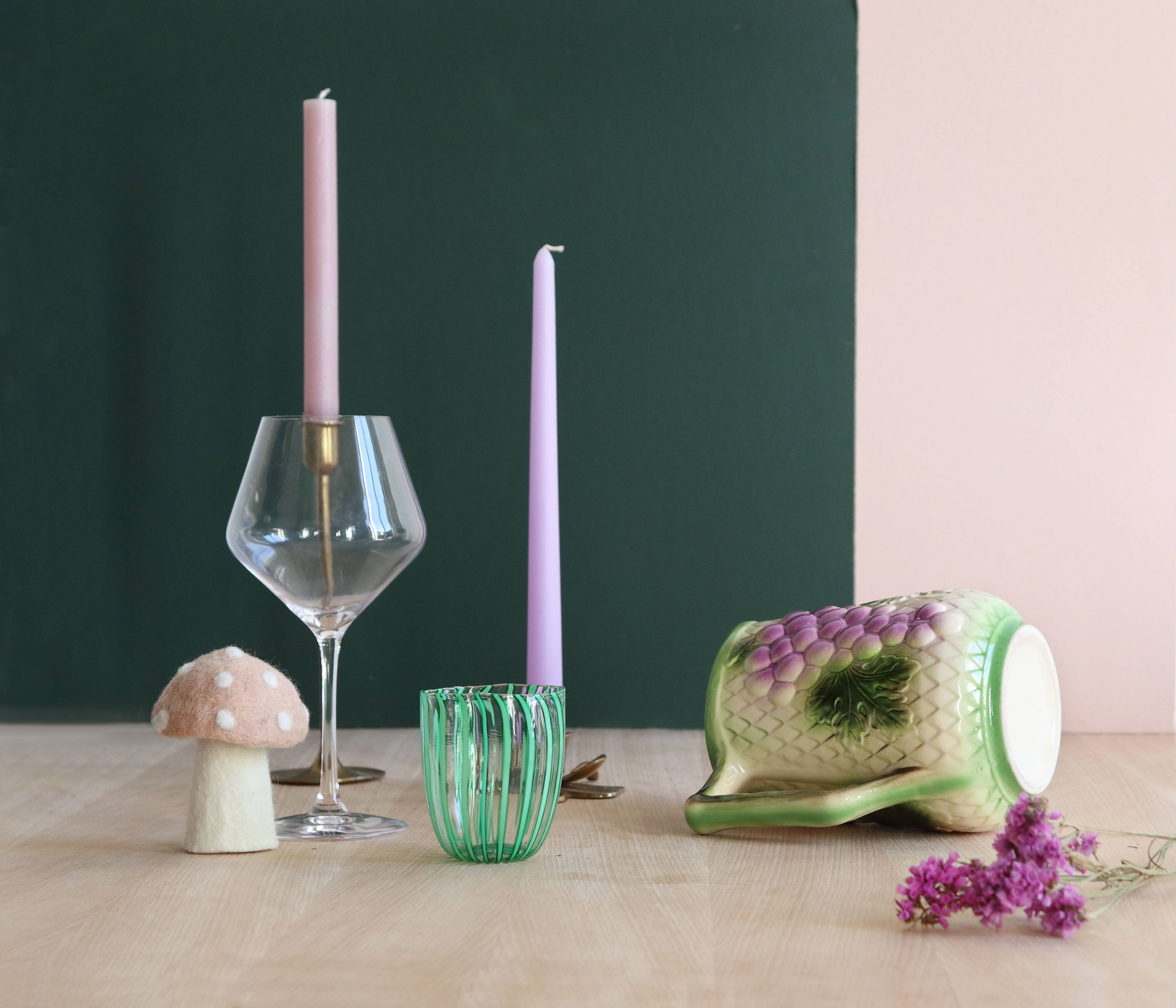 Barbotine pitcher from the 20s/30s with vine and grape decoration, Saint-Clément earthenware factory