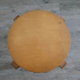 Pair of light wooden stools, 60s