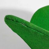 Set of 4 Fritz Hansen butterfly chairs in deep green fabric, 1980s