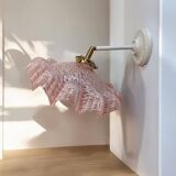 Pink Clichy glass tilting wall light