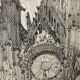 Original drawing of Rouen Cathedral in pencil by Auguste Drouot