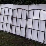 Industrial arched metal windows L73xH110 19th century glass roof