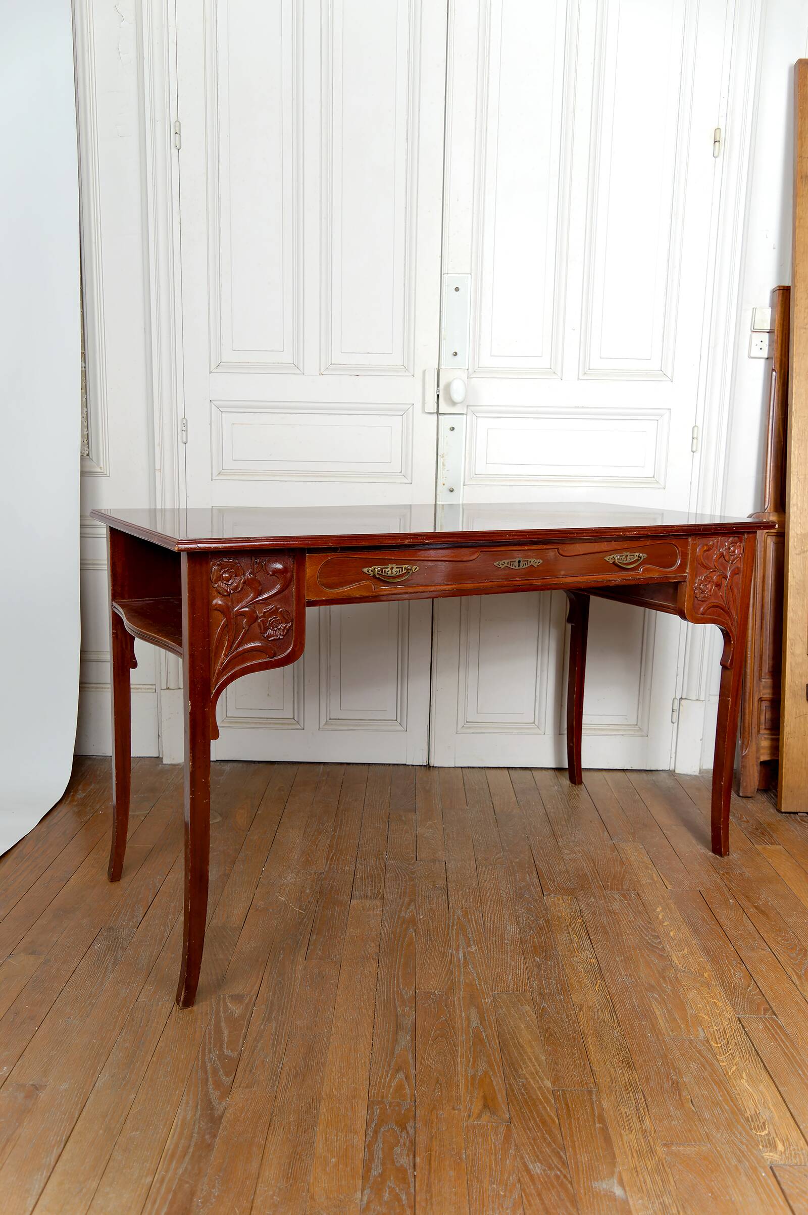 Art Nouveau / Jugendstil Desk, Carved Mahogany, Germany, Circa 1910