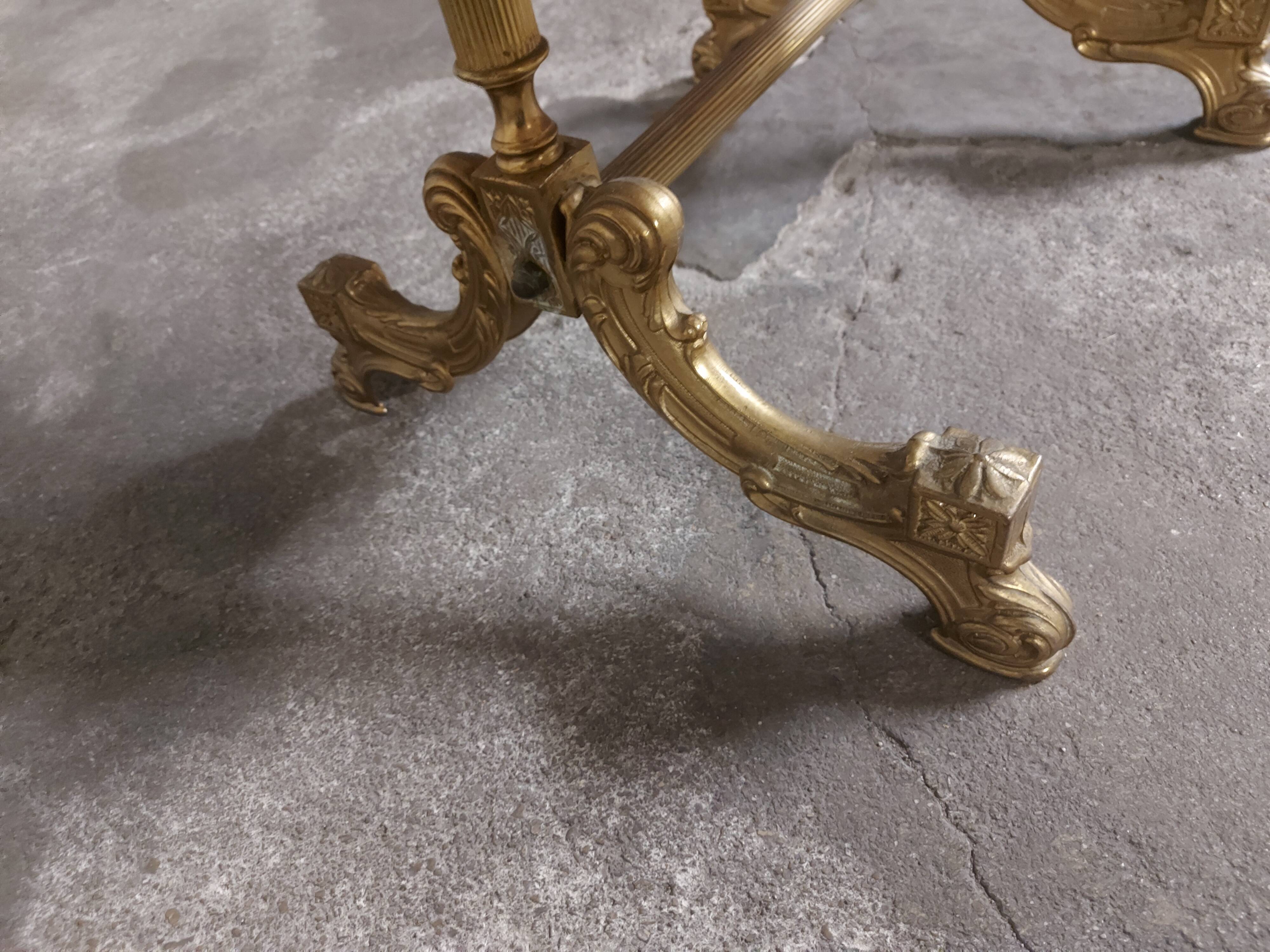 Psyche mirror in vintage gilded bronze