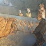 Painting of a person smoking 20th century