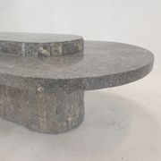 Table basse en pierre fossile, Magnussen Ponte, années 1980