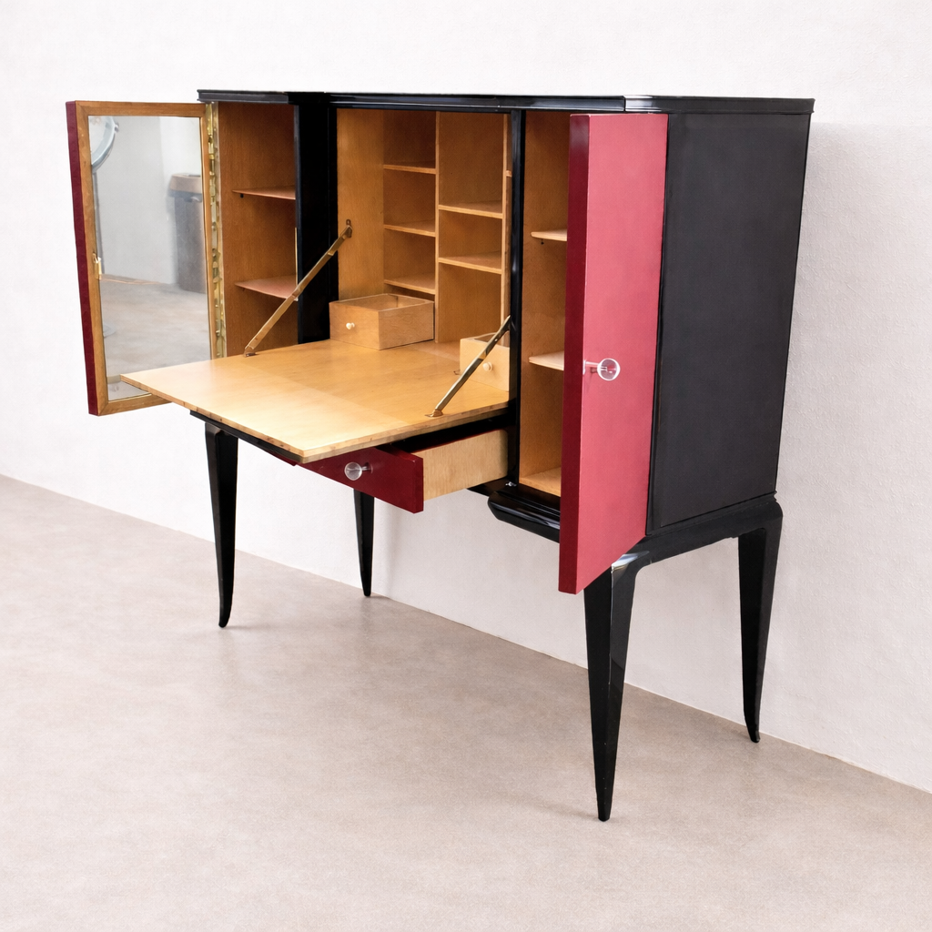 Secrétaire-coiffeuse Art Déco à haute brillance, Allemagne, années 1930