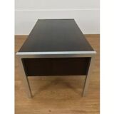 Coffee table wood and aluminum 70s