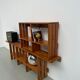 Pair of modernist pine wall shelves, circa 1970