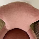 Pair of powder pink toad armchairs