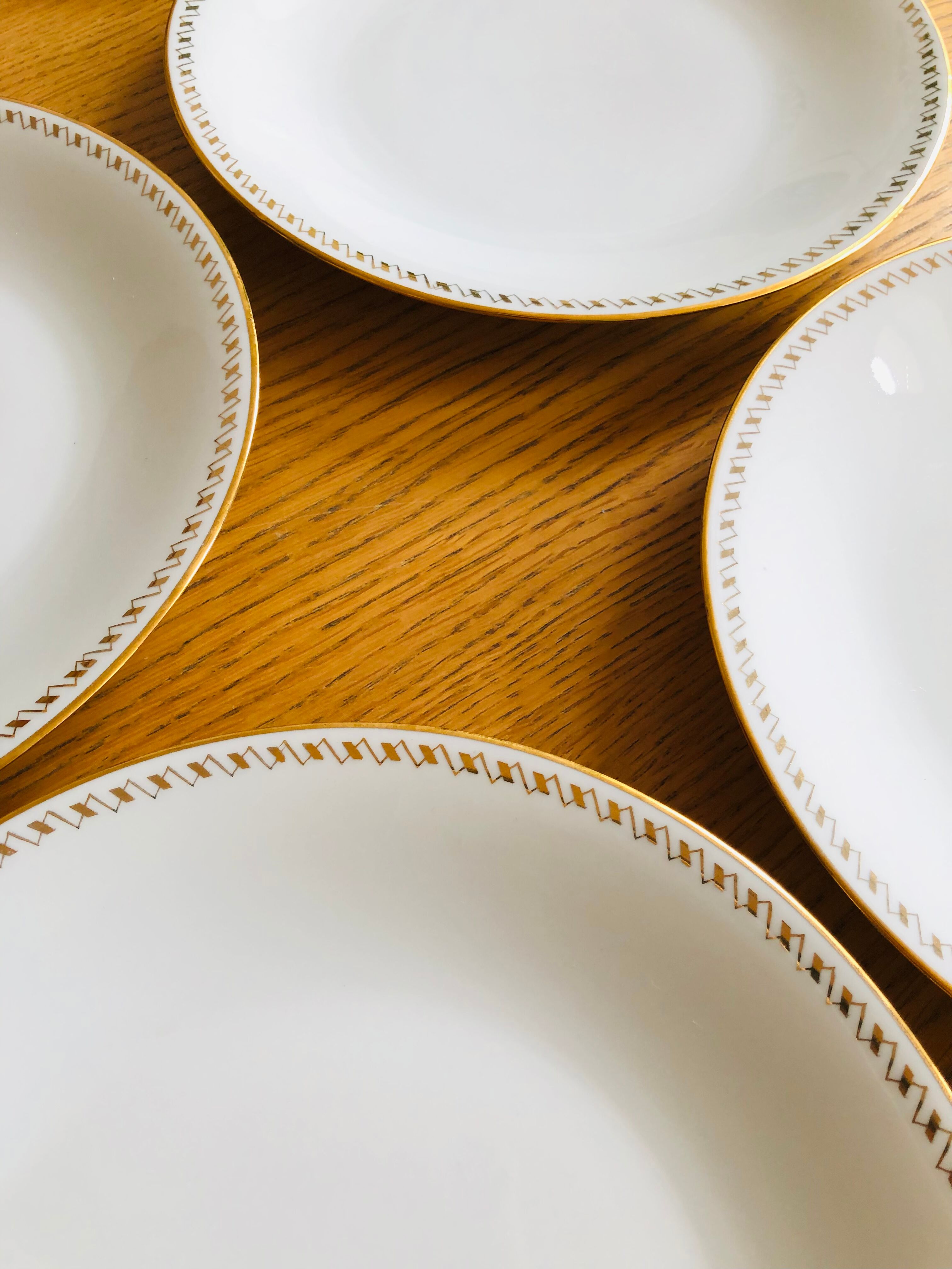 Flat porcelain plates by Sologne Larchevêque