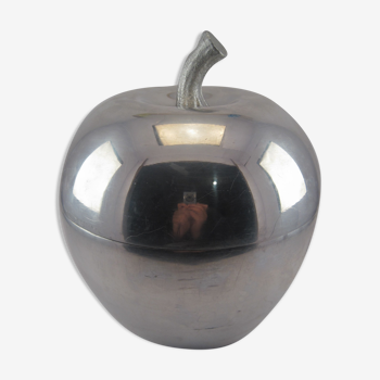 Vintage ice bucket made in Italy in phytomorphic aluminum apple shape