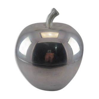 Vintage ice bucket made in Italy in phytomorphic aluminum apple shape