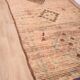 Vintage Moroccan Runner Rug 124 x 256 cm, Berber Wool Rug, Handmade Rug