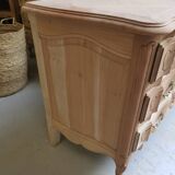 Louis XV chest of drawers in raw wood with 3 drawers