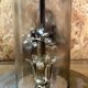 Large vintage lamp See Delmas 1970s glass and metal modern design