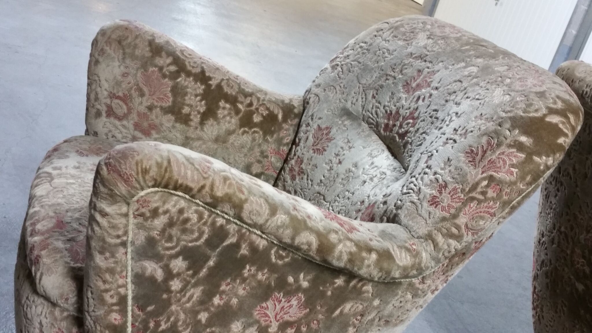 Pair of armchairs flower 50s