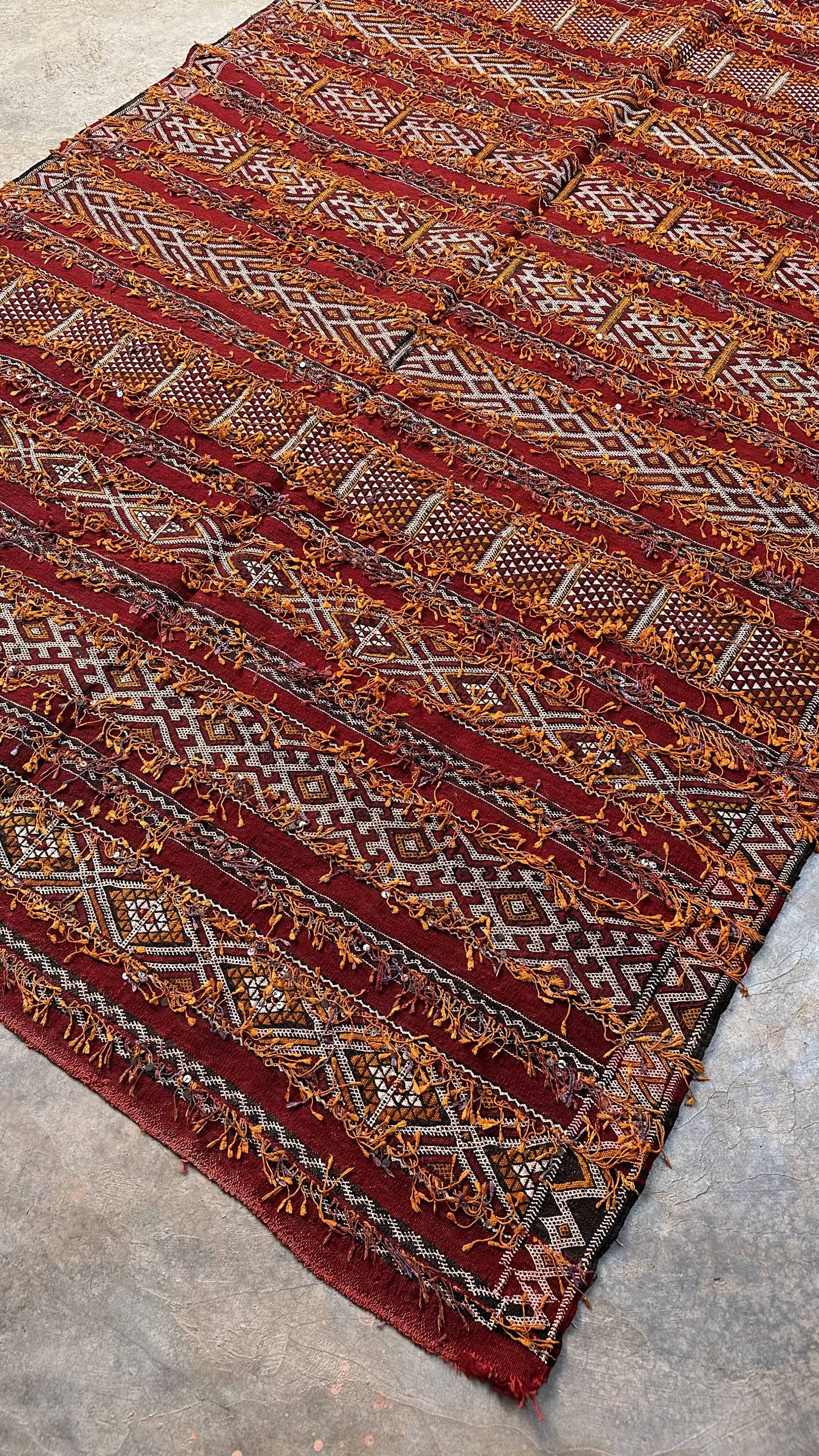 Moroccan Kilim Zemmour Rug - 291 x 163 cm