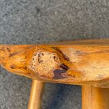 Side table in raw wood