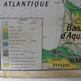 Ancient school map No.39 "France - Geology"