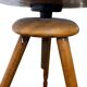 Vintage industrial workshop/work stool in wood