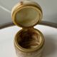 Ancienne boîte ronde onyx laiton vintage