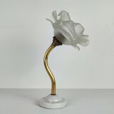 Brass and glass “flower” wall light